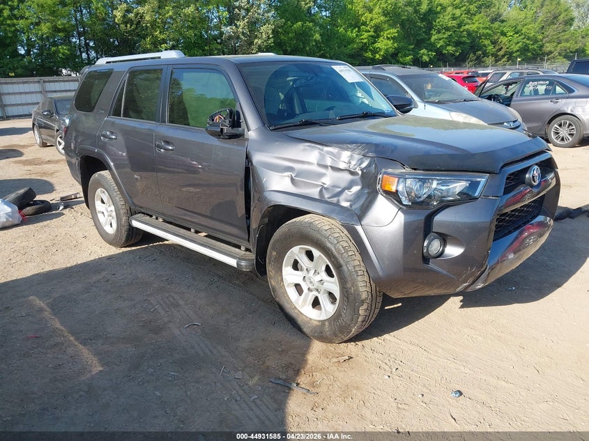 2016 Toyota 4runner VIN JTEBU5JR3G5300020 IAAI salvage auction — RIGHT FRONT, Clear (Tennessee), sold $8,350 on 2026-07-15 (photo 1)