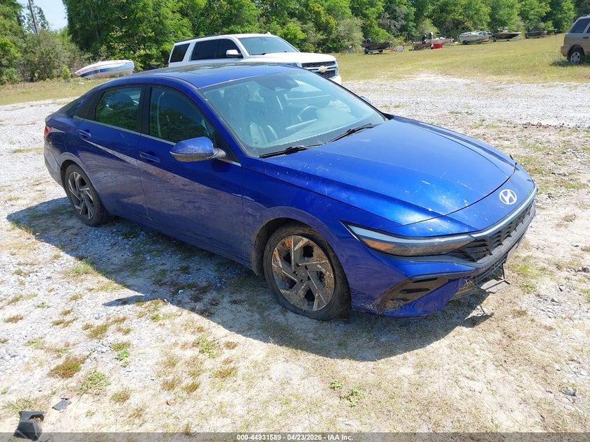 2025 Hyundai Elantra VIN KMHLP4DGXSU960523 IAAI salvage auction — LEFT FRONT, Certificate Of Destruction (Florida), sold $7,600 on 2026-07-16 (photo 1)