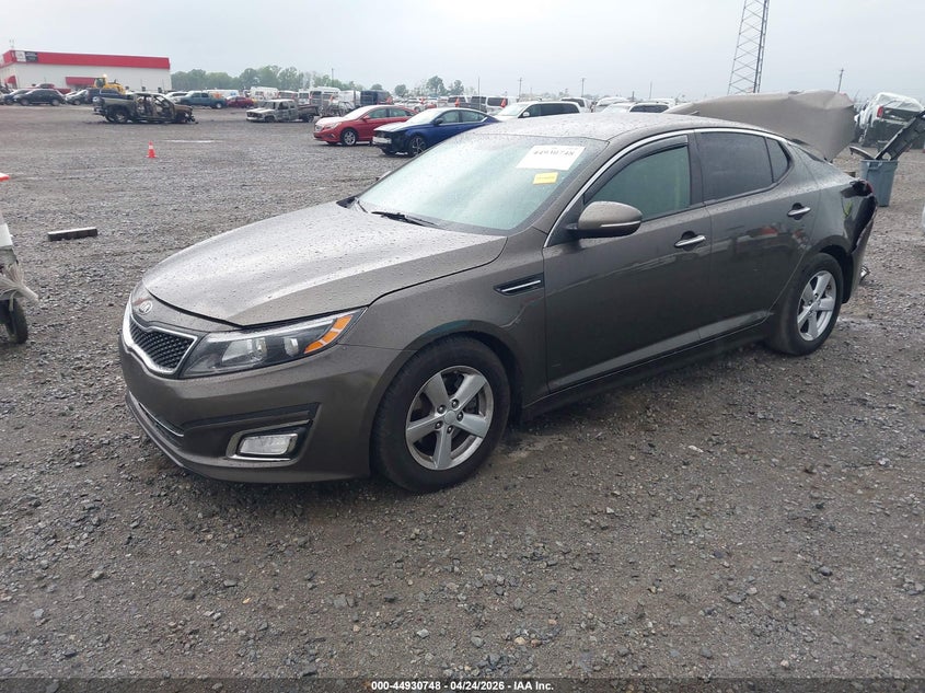 2014 Kia Optima VIN 5XXGM4A76EG289090 IAAI salvage auction — REAR END, Clear (Arkansas), sold $700 on 2026-07-08 (photo 2)