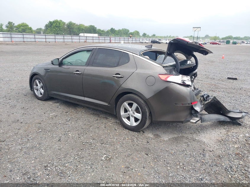 2014 Kia Optima VIN 5XXGM4A76EG289090 IAAI salvage auction — REAR END, Clear (Arkansas), sold $700 on 2026-07-08 (photo 3)
