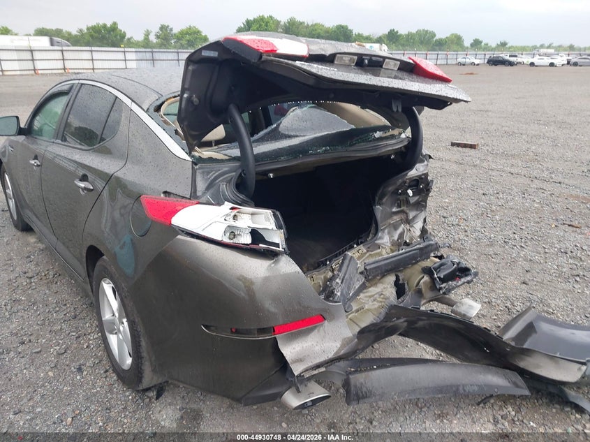 2014 Kia Optima VIN 5XXGM4A76EG289090 IAAI salvage auction — REAR END, Clear (Arkansas), sold $700 on 2026-07-08 (photo 6)