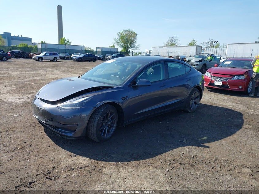 2023 Tesla Model 3 VIN 5YJ3E1EA7PF503378 IAAI salvage auction — FRONT END, Salvage (New Jersey), sold $6,100 on 2026-07-26 (photo 2)