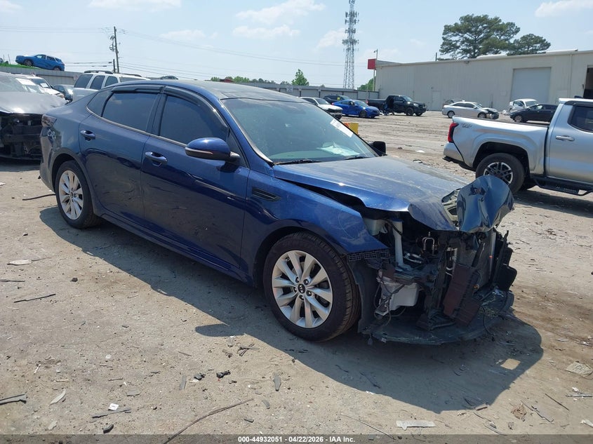 2018 Kia Optima VIN 5XXGT4L39JG247360 IAAI salvage auction — FRONT END, Salvage (Georgia), sold $1,300 on 2026-07-08 (photo 1)
