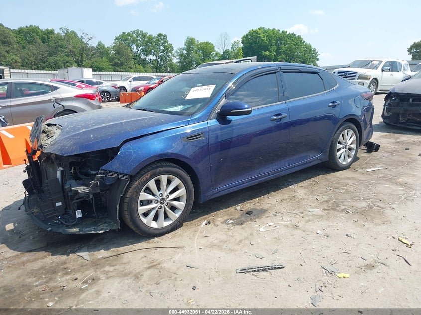 2018 Kia Optima VIN 5XXGT4L39JG247360 IAAI salvage auction — FRONT END, Salvage (Georgia), sold $1,300 on 2026-07-08 (photo 2)