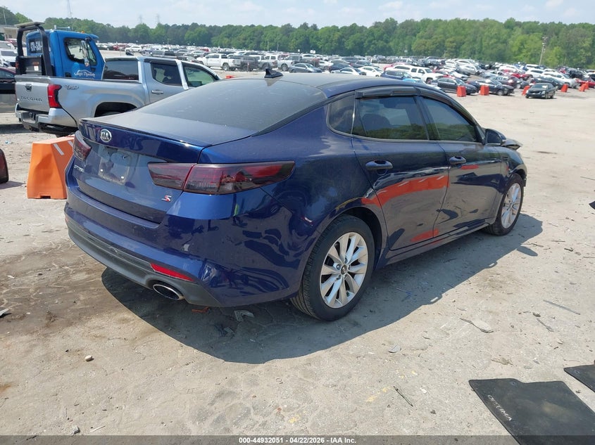 2018 Kia Optima VIN 5XXGT4L39JG247360 IAAI salvage auction — FRONT END, Salvage (Georgia), sold $1,300 on 2026-07-08 (photo 4)