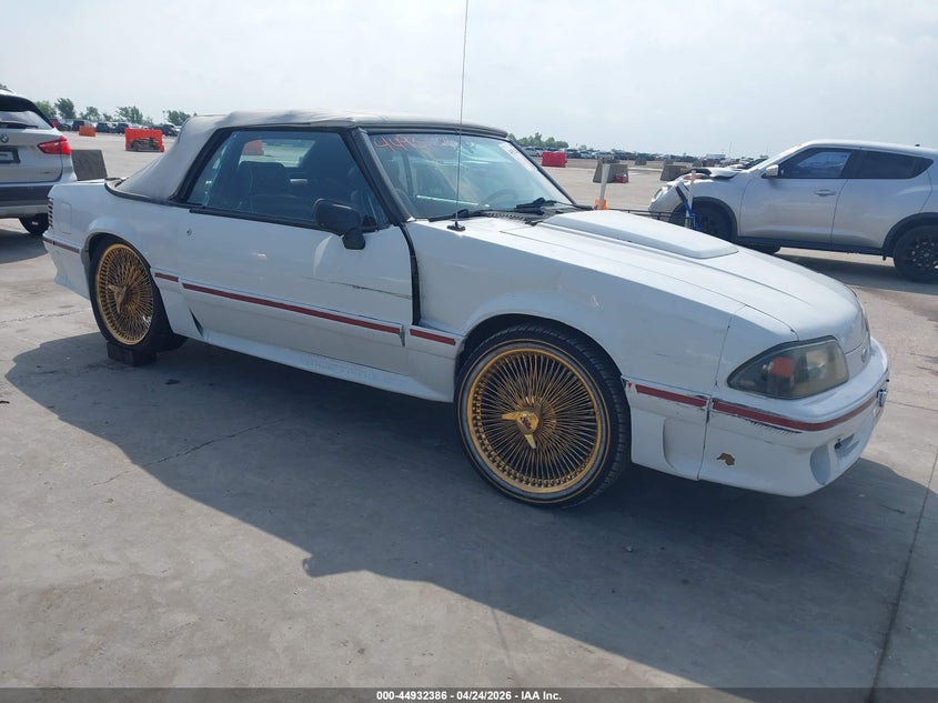 1988 Ford Mustang VIN 1FABP45E2JF188640 IAAI salvage auction — SIDE, Salvage (Texas), sold $2,350 on 2026-07-27 (photo 1)
