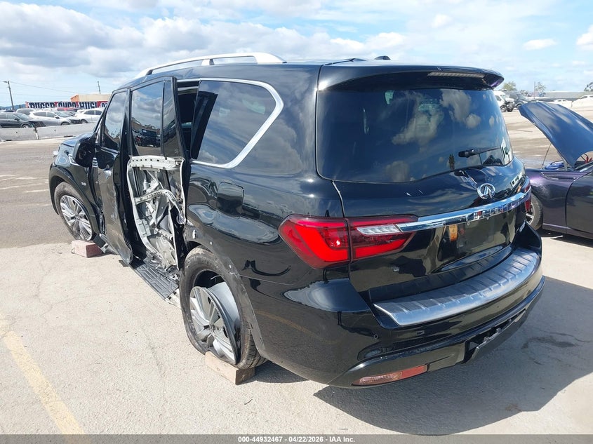 2018 Infiniti Qx80 VIN JN8AZ2NFXJ9662981 IAAI salvage auction — SIDE, Salvage (California), sold $5,550 on 2026-07-22 (photo 3)