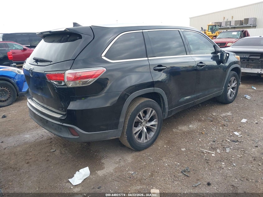 2014 Toyota Highlander VIN 5TDKKRFH3ES016072 IAAI salvage auction — FRONT END, Original (Texas), sold $7,050 on 2026-07-23 (photo 4)