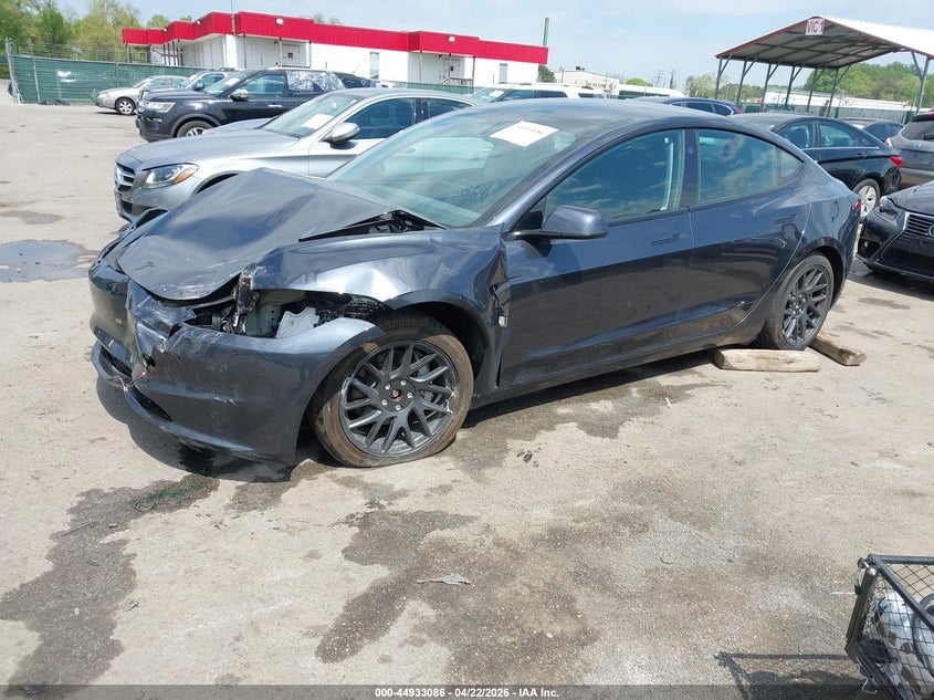 2026 Tesla Model 3 VIN 5YJ3E1EB2TF117924 IAAI salvage auction — FRONT END, Salvage - Greater Than 75% (Maryland), sold $13,300 on 2026-08-01 (photo 2)