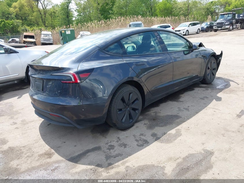 2026 Tesla Model 3 VIN 5YJ3E1EB2TF117924 IAAI salvage auction — FRONT END, Salvage - Greater Than 75% (Maryland), sold $13,300 on 2026-08-01 (photo 4)