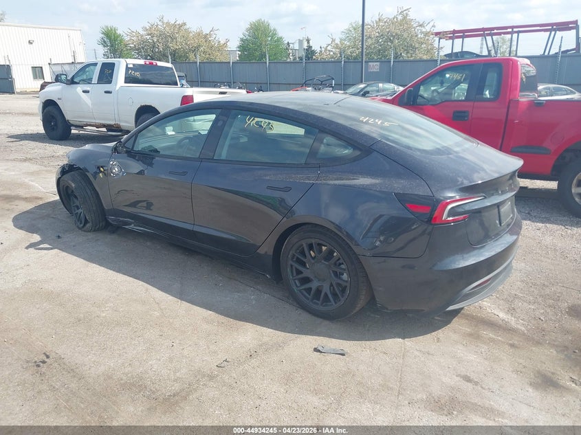 2025 Tesla Model 3 VIN 5YJ3E1EA6SF984362 IAAI salvage auction — FRONT END, Salvage (Illinois), sold $12,900 on 2026-07-30 (photo 3)