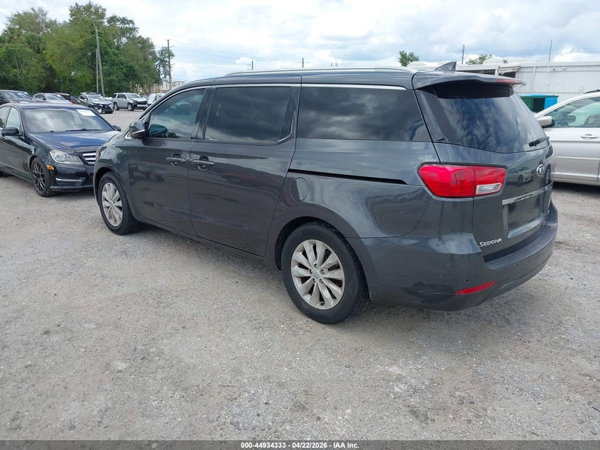 2016 Kia SEDONA VIN KNDMC5C13G6159337 IAAI salvage auction — NORMAL WEAR, Salvage Title, sold $1,800 on 2026-07-29 (photo 3)