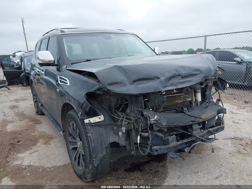 2017 Nissan Armada VIN JN8AY2NE2H9704970 IAAI salvage auction — FRONT END, Salvage (Texas), sold $2,500 on 2026-07-07 (photo 1)