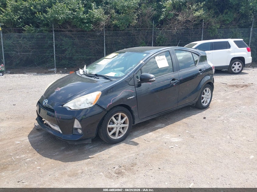2012 Toyota Prius c VIN JTDKDTB34C1007361 IAAI salvage auction — FRONT & REAR, Salvage (Idaho), sold $1,475 on 2026-07-31 (photo 2)