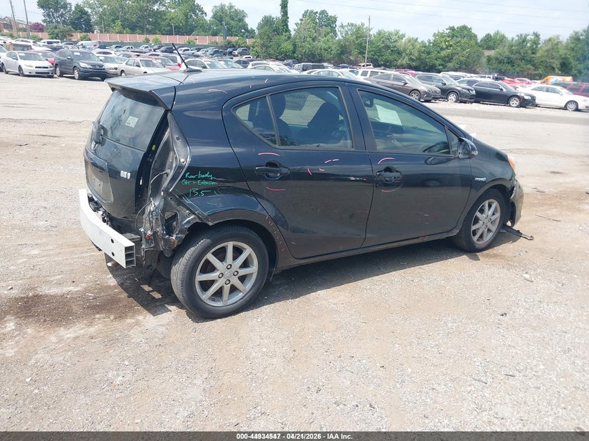 2012 Toyota Prius c VIN JTDKDTB34C1007361 IAAI salvage auction — FRONT & REAR, Salvage (Idaho), sold $1,475 on 2026-07-31 (photo 4)