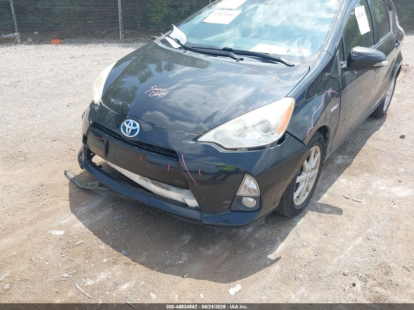 2012 Toyota Prius c VIN JTDKDTB34C1007361 IAAI salvage auction — FRONT & REAR, Salvage (Idaho), sold $1,475 on 2026-07-31 (photo 6)