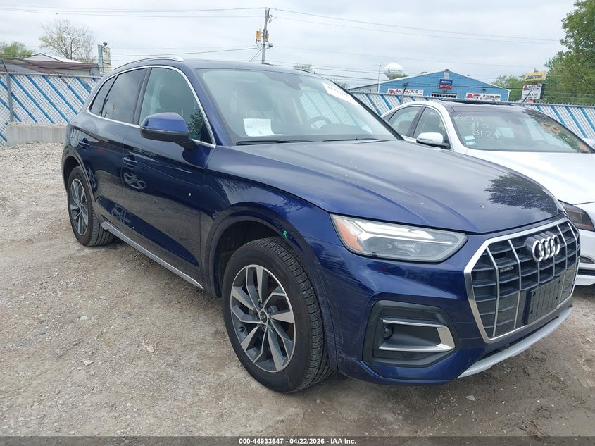 2021 Audi Q5 VIN WA1AAAFY4M2008983 IAAI salvage auction — UNKNOWN, Salvage (Illinois), sold $10,100 on 2026-07-21 (photo 1)
