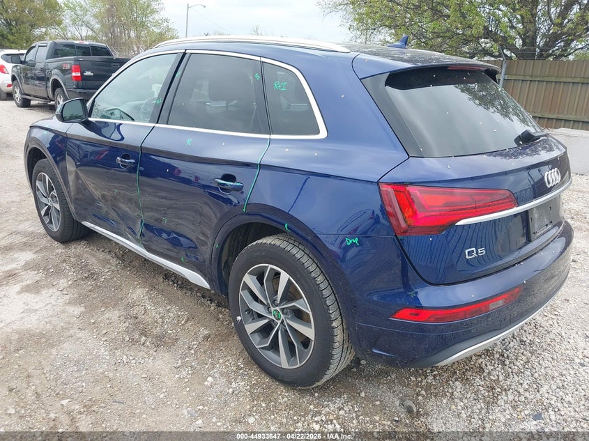2021 Audi Q5 VIN WA1AAAFY4M2008983 IAAI salvage auction — UNKNOWN, Salvage (Illinois), sold $10,100 on 2026-07-21 (photo 3)