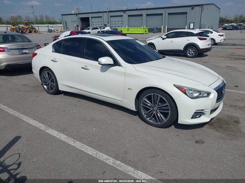 2017 Infiniti Q50 VIN JN1EV7AR2HM831441 IAAI salvage auction — SIDE, Clear (Indiana), sold $4,300 on 2026-07-22 (photo 1)