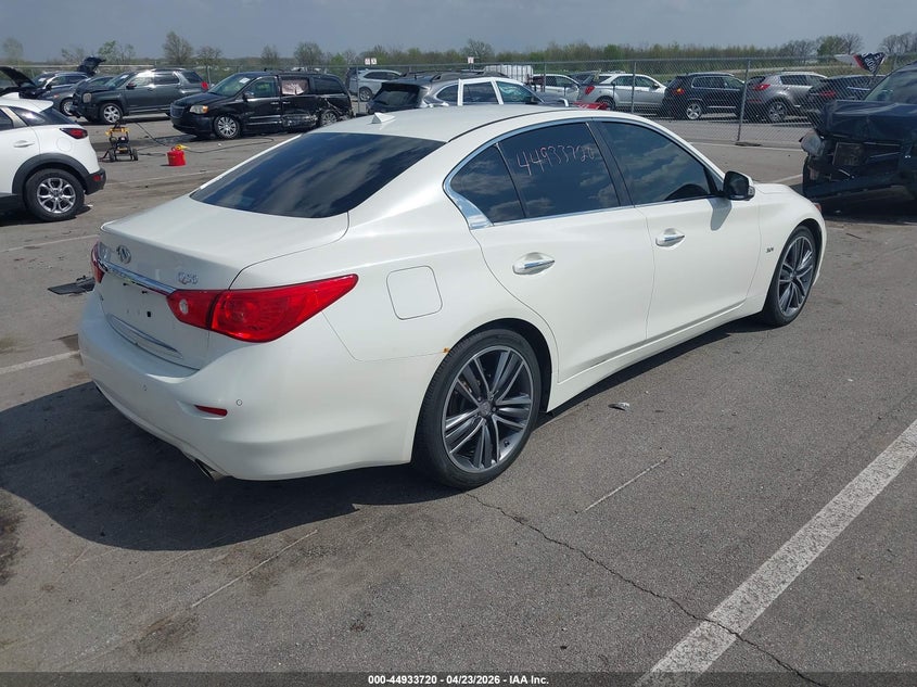2017 Infiniti Q50 VIN JN1EV7AR2HM831441 IAAI salvage auction — SIDE, Clear (Indiana), sold $4,300 on 2026-07-22 (photo 4)