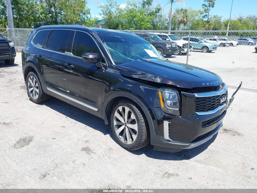 2022 Kia Telluride VIN 5XYP34HC3NG304050 IAAI salvage auction — LEFT FRONT, Certificate Of Destruction (Florida), sold $5,150 on 2026-07-06 (photo 1)