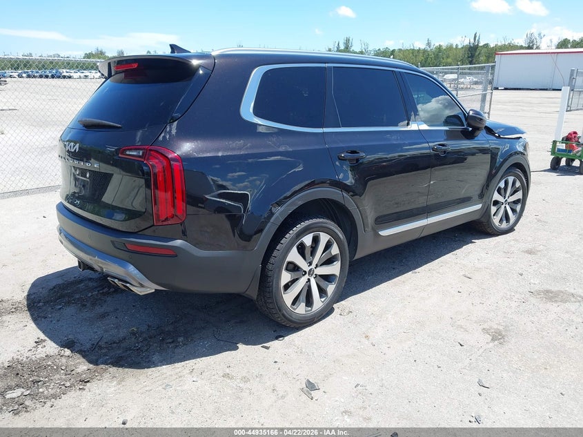 2022 Kia Telluride VIN 5XYP34HC3NG304050 IAAI salvage auction — LEFT FRONT, Certificate Of Destruction (Florida), sold $5,150 on 2026-07-06 (photo 4)