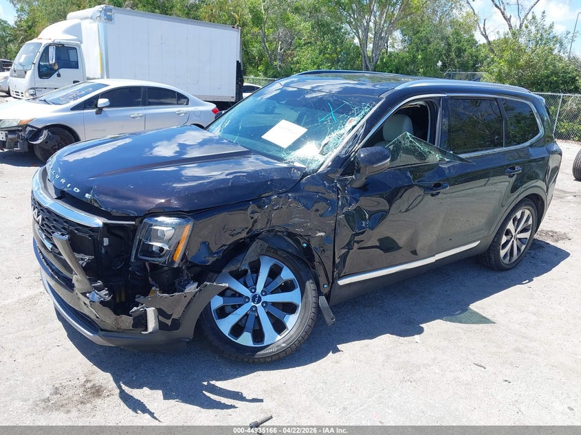 2022 Kia Telluride VIN 5XYP34HC3NG304050 IAAI salvage auction — LEFT FRONT, Certificate Of Destruction (Florida), sold $5,150 on 2026-07-06 (photo 6)