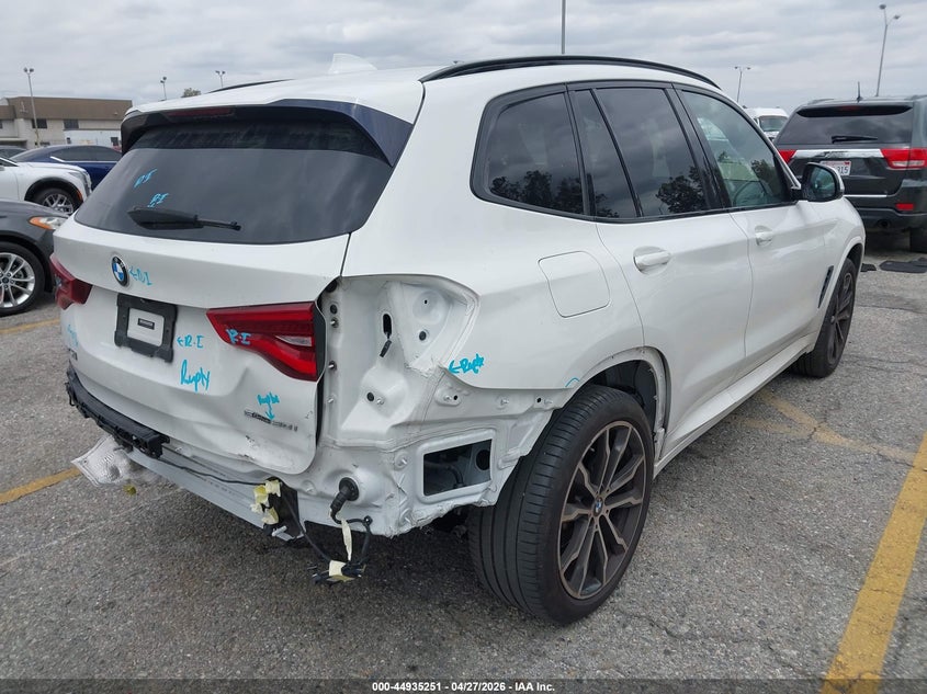 2021 BMW X3 VIN 5UXTY3C0XM9H18984 IAAI salvage auction — REAR END, Salvage Title, sold $11,325 on 2026-07-14 (photo 4)