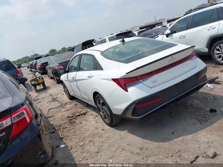 2025 Hyundai Elantra VIN KMHLM4DG6SU087149 IAAI salvage auction — FRONT END, Salvage (Texas), sold $5,150 on 2026-07-24 (photo 3)