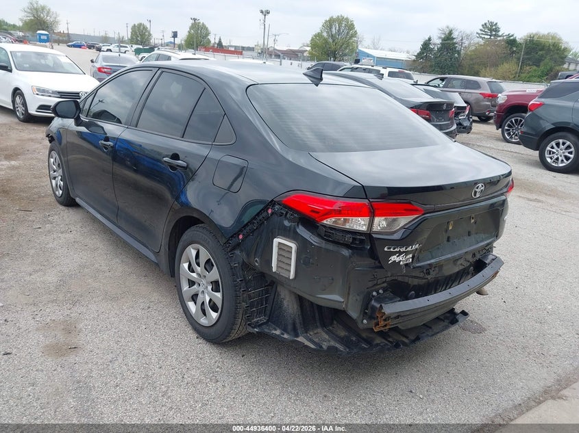 2021 Toyota Corolla VIN JTDEPMAE1MJ189647 IAAI salvage auction — FRONT & REAR, Salvage (Illinois), sold $5,350 on 2026-07-07 (photo 3)