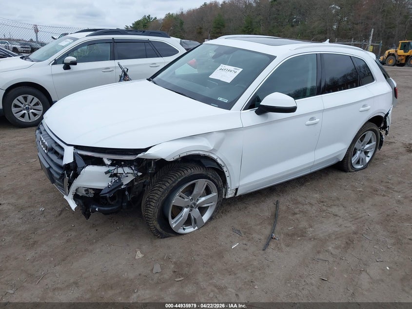 2018 Audi Q5 VIN WA1BNAFY7J2062332 IAAI salvage auction — FRONT & REAR, Clear (Massachusetts), sold $5,450 on 2026-07-07 (photo 2)