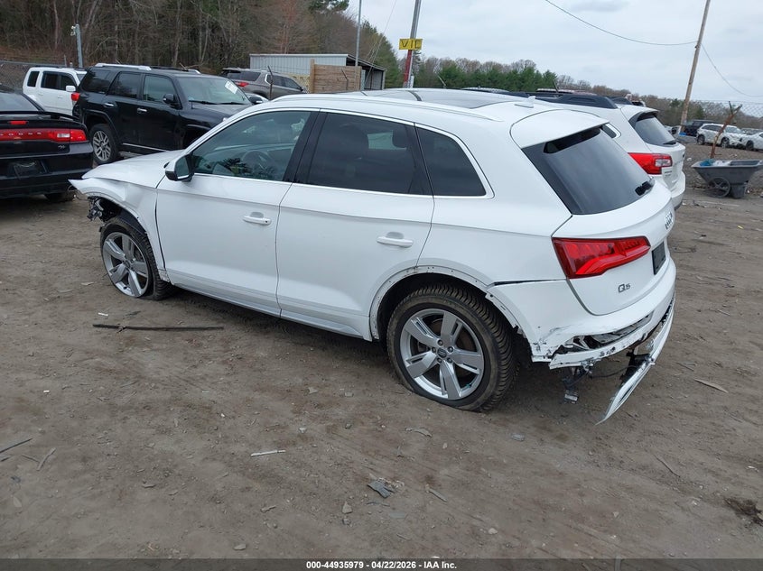 2018 Audi Q5 VIN WA1BNAFY7J2062332 IAAI salvage auction — FRONT & REAR, Clear (Massachusetts), sold $5,450 on 2026-07-07 (photo 3)