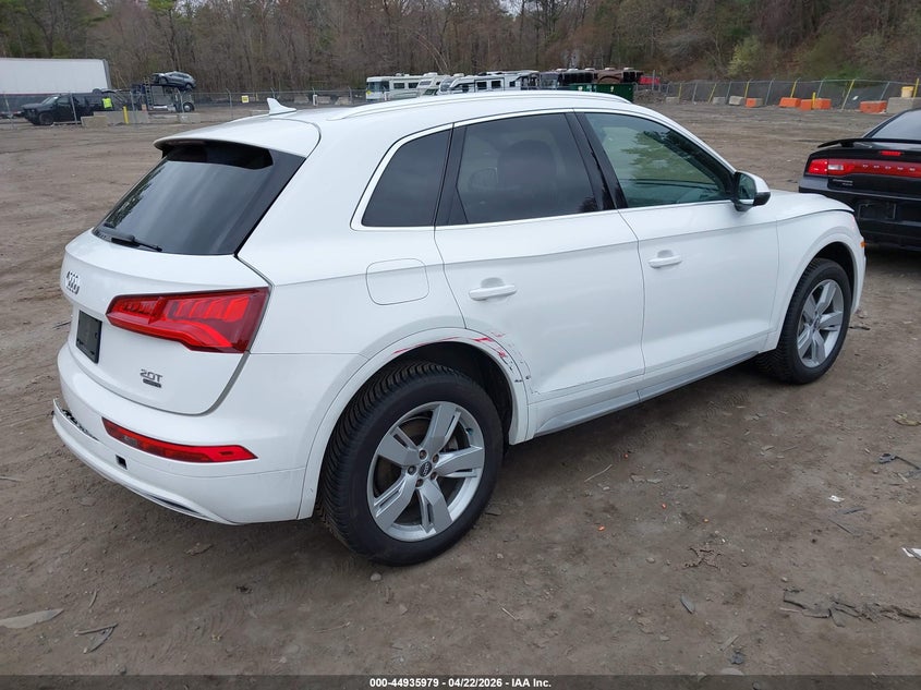 2018 Audi Q5 VIN WA1BNAFY7J2062332 IAAI salvage auction — FRONT & REAR, Clear (Massachusetts), sold $5,450 on 2026-07-07 (photo 4)