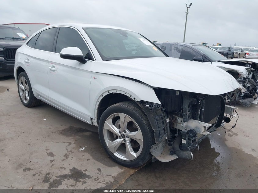 2022 Audi Q5 sportback VIN WA16AAFY7N2042133 IAAI salvage auction — FRONT END, Original (Texas), sold $12,450 on 2026-07-21 (photo 1)