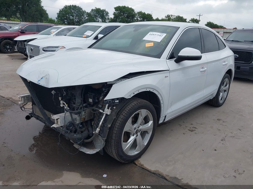 2022 Audi Q5 sportback VIN WA16AAFY7N2042133 IAAI salvage auction — FRONT END, Original (Texas), sold $12,450 on 2026-07-21 (photo 2)