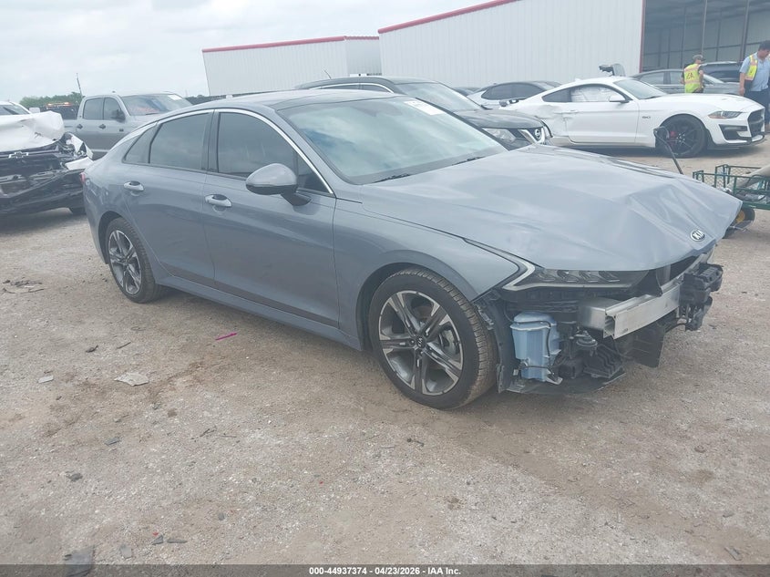 2021 Kia K5 VIN 5XXG34J24MG066911 IAAI salvage auction — FRONT END, Salvage Title, sold $6,900 on 2026-07-10 (photo 1)