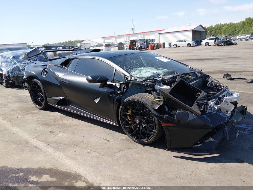 2023 Lamborghini Huracan VIN ZHWUA6ZX6PLA25554 IAAI salvage auction — REAR END, Salvage (Montana), sold $106,000 on 2026-07-22 (photo 1)