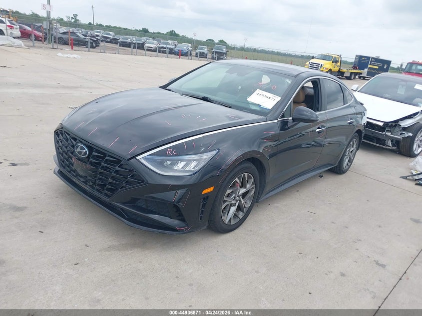 2020 Hyundai Sonata VIN 5NPEF4JA0LH008027 IAAI salvage auction — REAR END, Original (Texas), sold $3,800 on 2026-08-01 (photo 2)