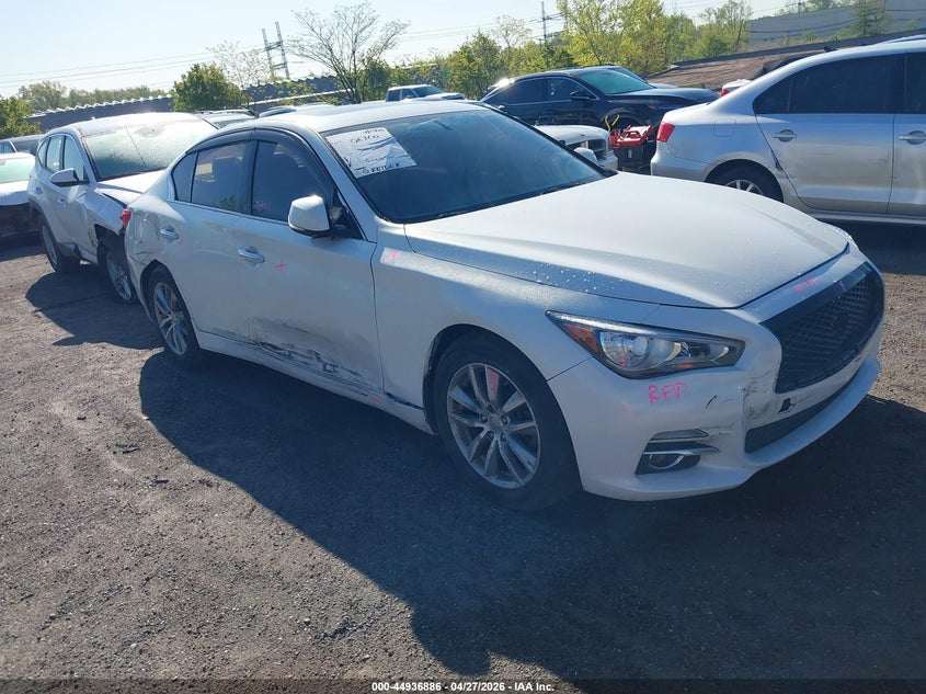 2015 Infiniti Q50 VIN JN1BV7ARXFM417775 IAAI salvage auction — RIGHT SIDE, Mv-907A (New York), sold $2,000 on 2026-07-07 (photo 1)