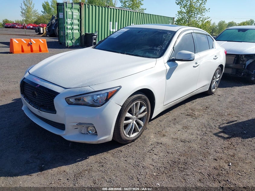 2015 Infiniti Q50 VIN JN1BV7ARXFM417775 IAAI salvage auction — RIGHT SIDE, Mv-907A (New York), sold $2,000 on 2026-07-07 (photo 2)
