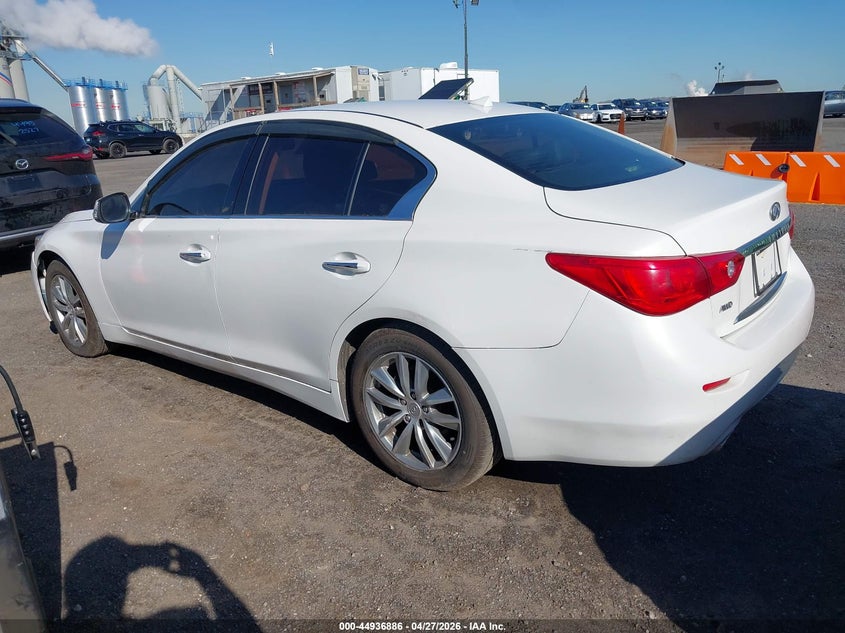 2015 Infiniti Q50 VIN JN1BV7ARXFM417775 IAAI salvage auction — RIGHT SIDE, Mv-907A (New York), sold $2,000 on 2026-07-07 (photo 3)