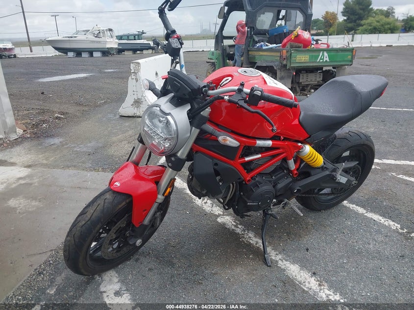 2017 Ducati Monster VIN ZDMMADBM0HB002809 IAAI salvage auction — FRONT END, Salvage Title, sold $1,800 on 2026-08-06 (photo 2)