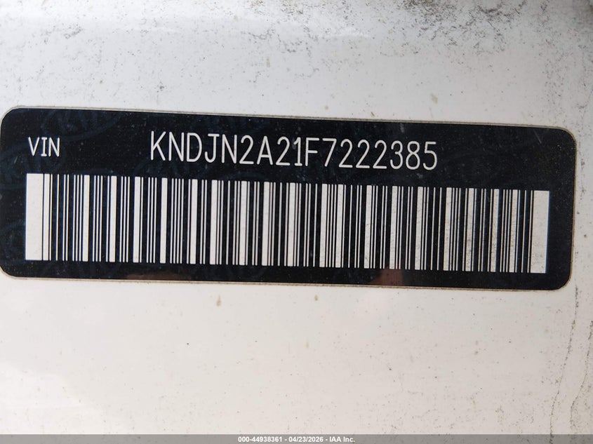 2015 Kia Soul VIN KNDJN2A21F7222385 IAAI salvage auction — NORMAL WEAR, Clear (New York), sold $800 on 2026-07-07 (photo 9)