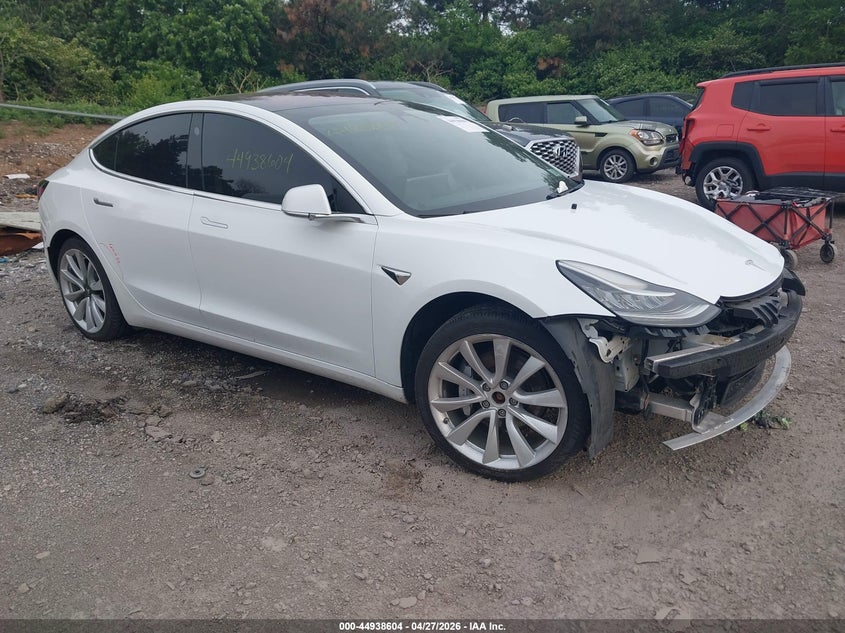 2018 Tesla Model 3 VIN 5YJ3E1EB3JF067547 IAAI salvage auction — FRONT END, Mv-907A (New York), sold $5,150 on 2026-07-09 (photo 1)