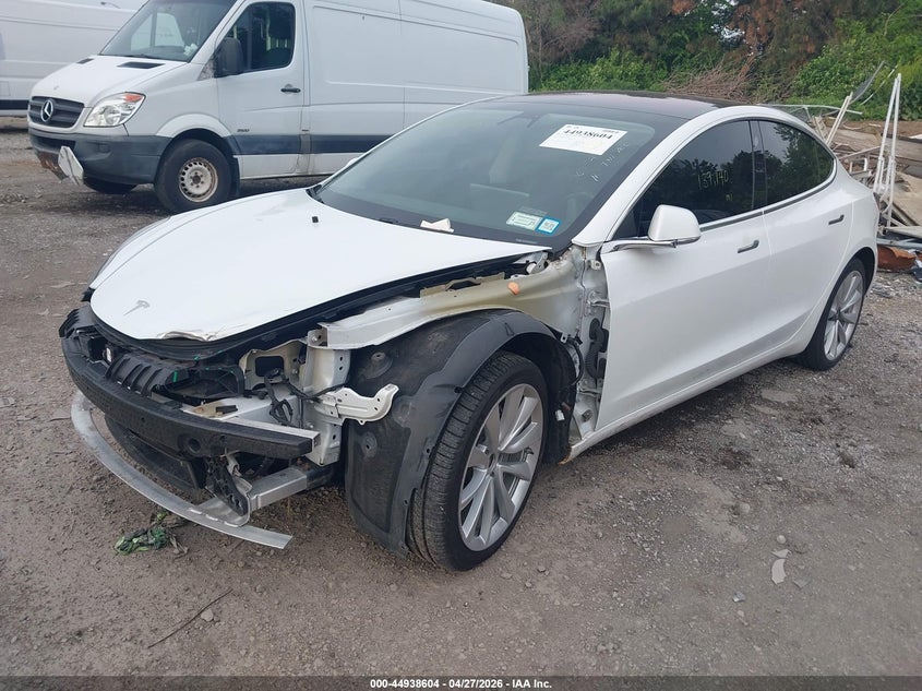 2018 Tesla Model 3 VIN 5YJ3E1EB3JF067547 IAAI salvage auction — FRONT END, Mv-907A (New York), sold $5,150 on 2026-07-09 (photo 2)