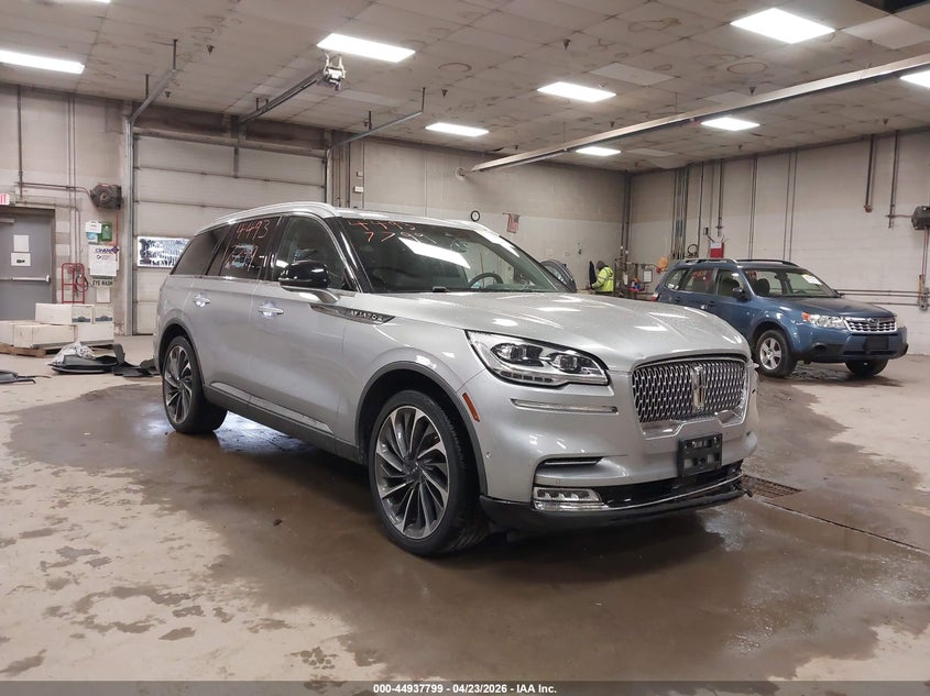 2020 Lincoln Aviator VIN 5LM5J7XC8LGL16536 IAAI salvage auction — LEFT SIDE, Salvage Title, sold $7,350 on 2026-07-20 (photo 1)