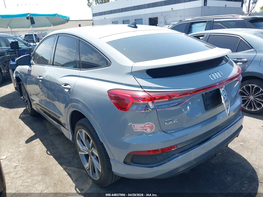 2024 Audi Q4 sportback e-tron VIN WA142BFZ4RP023311 IAAI salvage auction — FRONT END, Salvage Title, sold $13,600 on 2026-07-25 (photo 3)