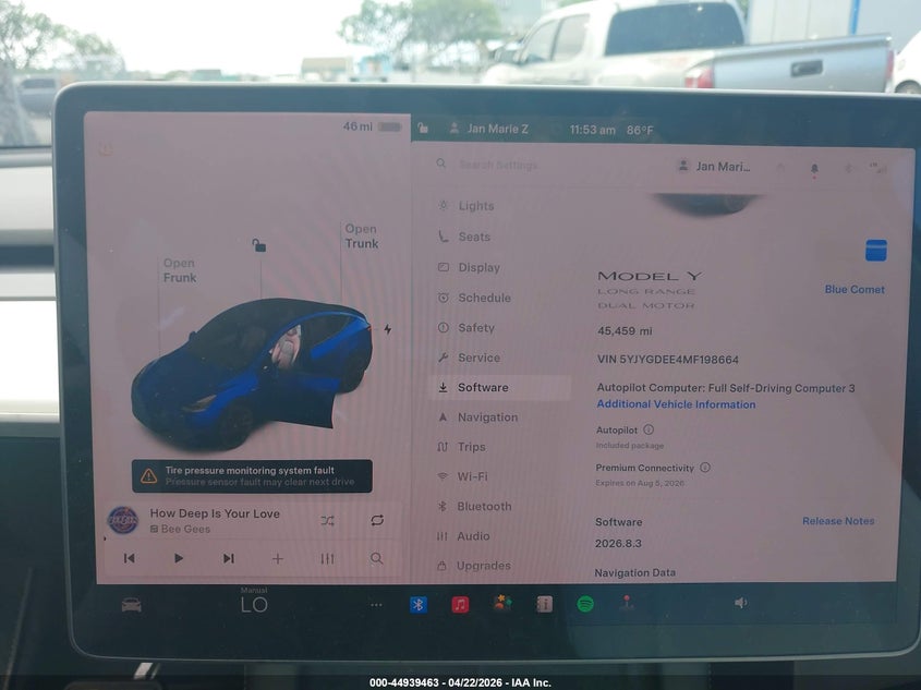 2021 Tesla Model y VIN 5YJYGDEE4MF198664 IAAI salvage auction — RIGHT SIDE, Salvage (Hawaii), sold $6,900 on 2026-07-16 (photo 7)