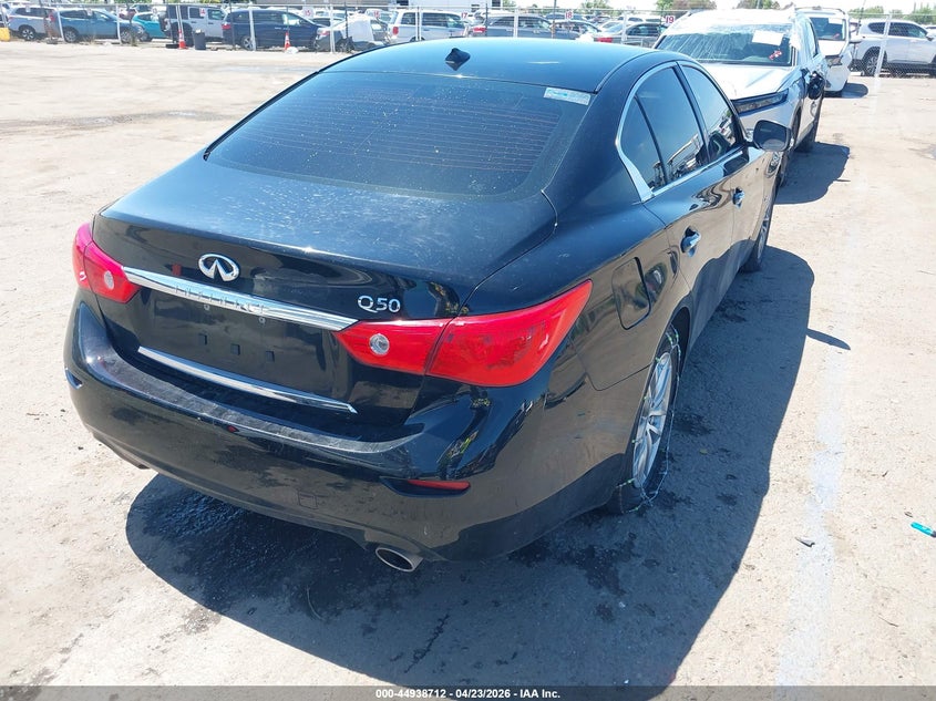 2016 Infiniti Q50 VIN JN1CV7AP7GM201922 IAAI salvage auction — SIDE, Salvage (California), sold $2,850 on 2026-09-07 (photo 4)