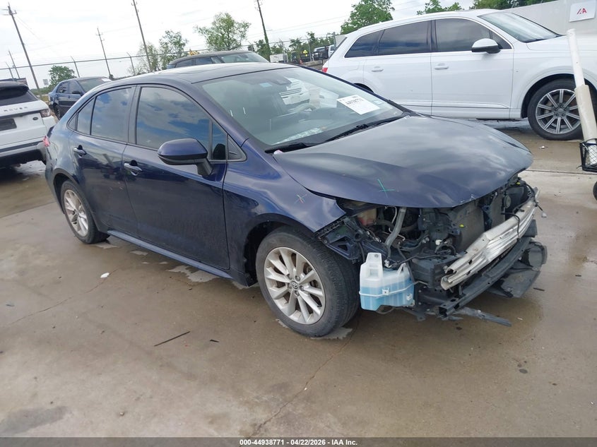 2020 Toyota Corolla VIN JTDHPRAE6LJ011967 IAAI salvage auction — FRONT END, Original (Texas), sold $6,600 on 2026-07-31 (photo 1)